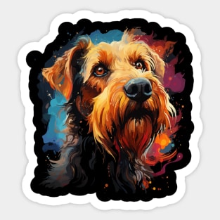 Airedale Terrier Rainbow Sticker